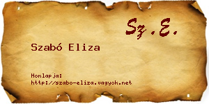Szabó Eliza névjegykártya